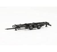 Herpa Pièces détachées, Accessoires pour modèles réduits, Châssis de remorque Tandem - Trains volumétriques, 2 pièces fidèles à l'original à l'échelle 1:87, modèle réduit de Voiture