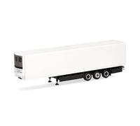 herpa Remorque frigorifique Krone E-Trailer 3 essieux, Blanc, Miniature à l’échelle 1:87, pièce de Collection, fabriqué en Allemagne, Plastique