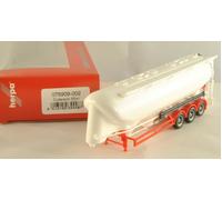 Herpa Semi-Remorque Silo Citerne Blanc 3assi pour Camion Tracteur H0 1:87