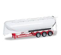Herpa Semi-Remorque Silo Citerne Blanc 3assi pour Camion Tracteur H0 1:87
