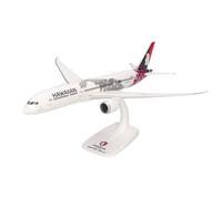 Herpa Snap-Fit Avion Hawaiian Airlines Boeing 787-9 Dreamliner - N781HA Kapuahi, Miniature à l’échelle 1:200, pièce de Collection, avec Socle, Plastique