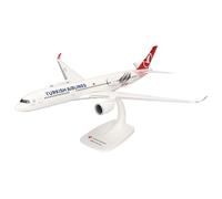 Herpa Snap-Fit modèle Avion Turkish Airlines Airbus A350-900 « 400th », Miniature à l’échelle 1:200, pièce de Collection, modèle avec Socle, Plastique