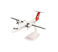 herpa Snap-Fit modèle d'avion QantasLink DHC-8-300 - VHTQZ “Bundaberg, Miniature à l'échelle 1:100, pièce de Collection, modèle avec Support, Plastique