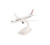 Herpa Snap-Fit modèle réduit Avion Croatia Airlines Airbus A220-300 - 9A-CAE Zagreb, Miniature à l’échelle 1:200, pièce de Collection, modèle avec Socle, Plastique
