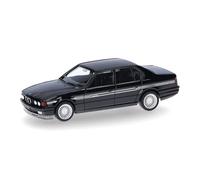 herpa Voiture Miniature BMW Alpina B11 3.5, Noir, décoration argentée, échelle 1:87, pièce de Collection, fabriqué en Allemagne, modèle en Plastique