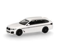 herpa Voiture Miniature BMW Alpina B5 Touring, Blanc, à l’échelle 1:87, Objet de Collection, fabriqué en Allemagne, modèle en Plastique
