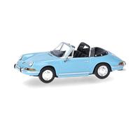 Herpa Voiture Miniature Porsche 911 Targa, échelle 1:87, pièce de Collection, fabriquée en Allemagne, modèle en Plastique, Couleur : Bleu Pastel