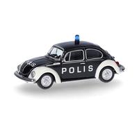 Herpa Voiture Miniature Volkswagen (VW) Coccinelle 1303 "Polis (Suède), Miniature à l'échelle 1:87, pièce de Collection, fabriqué en Allemagne, modèle en Plastique
