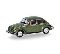 herpa Voiture Miniature VW Coccinelle 1303 Vert Mousse métallisé, Miniature à l'échelle 1:87, pièce de Collection, fabriquée en Allemagne, modèle en Plastique