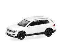 Herpa Voiture Miniature VW Tiguan, oryxwhite, Miniature à l’échelle 1:87, pièce de Collection, Made in Germany, modèle en Plastique