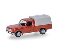herpa Voiture Miniature Wartburg 353 Trans ‘66 avec bâche, Marron, à l’échelle 1:87, Objet de Collection, fabriqué en Allemagne, modèle en Plastique