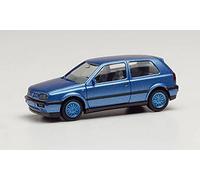 Herpa – VW Golf III VR6 – Bleu métallisé – Jantes bleues