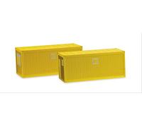 Herpa Zubeh. Baucontainer 2St, Jaune, 053600-002, Coloré