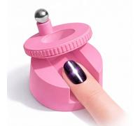 Herramienta magnética giratoria de ojo de gato 2026 para manicura - Soporte cilíndrico ajustable de 360° con potente fuerza magnética N50 - Efectos instantáneos de perlas de vidrio y terciopelo (Pink)
