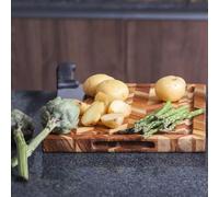 HERRING Planche à découper avec rigole en teck 36 x 26 cm Ep 2.5cm TEAKHAUS