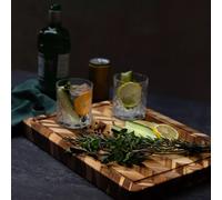 HERRING Planche à découper avec rigole en teck 46 x 36 cm Ep 2.5cm TEAKHAUS