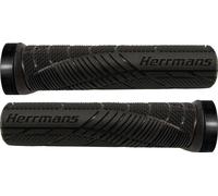 Herrmans 2099-0567 Poignées de guidon 'Shark Lock', 130 mm, Ø 22 mm, noir (1 paire)