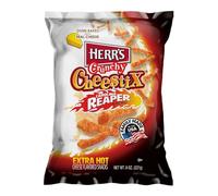 HERR'S CRUNCHY CHEESTIX CHIPS SOUFFLES CAROLINA REAPER - 227g / 8oz