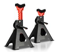 Herrselsam 1 Paire de chandelles d'essieu - Capacité de Charge 3 T - Réglable en Hauteur - 285 à 430 mm - avec sécurité - pour Voiture, Caravane, Camping-Car