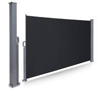 Herrselsam Auvent Store Latéral Retractable, 140x300cm Extensible Store latéral, Opaque, Protection Contre Le Soleil et Le Vent - pour Balcon, Terrasse, Auvent Latéral, Anthracite