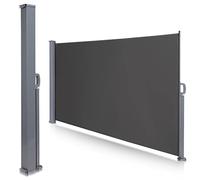 Herrselsam Auvent Store Latéral Retractable, 140x300cm Extensible Store latéral, Opaque, Protection Contre Le Soleil et Le Vent - pour Balcon, Terrasse, Auvent Latéral, Gris