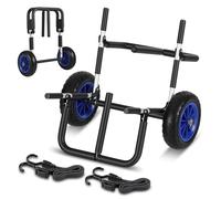 Herrselsam Chariot de transport pour planche de SUP, simple ou double, pliable, rembourré, avec 2 sangles de sécurité