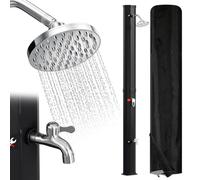 Herrselsam Douche Solaire 35 l avec Capot de Protection, Douche Solaire de Jardin, Douche de Piscine, Douche à Effet Pluie, Douche extérieure, Douche de Piscine, Douche de Jardin, Eau Chaude