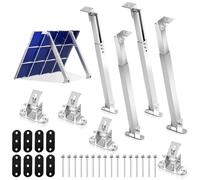 Herrselsam Lot de 2 paires de supports de panneau solaire réglables individuellement de 0 à 60 ° pour toit plat, garage, bateau, camping-car