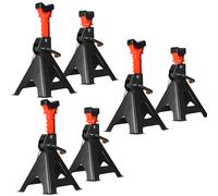 Herrselsam Lot de 3 Paires de chandelles d'essieu 3T - Hauteur réglable de 285 à 430 mm - avec sécurité - pour Voiture, Caravane, Camping-Car