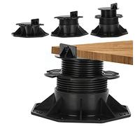 Herrselsam Lot de 40 plots de terrasse réglables en hauteur 18-30 mm - Pour sous-structure, lames de terrasse en bois WPC - Capacité de charge de 600 kg