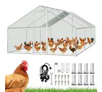 Herrselsam Poulailler - 3 x 6 x 2 m - XXL - Enclos avec Serrure de sécurité et Chiffon de Couleur en polyéthylène étanche - Idéal pour Poules et Autres Petits Animaux