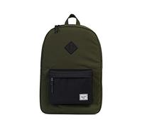 Herschel Heritage Sac à dos unisexe Noir/vert Taille unique