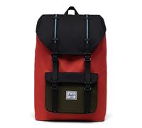 Herschel Sac à dos noir corail pour femme - Little America Mid-Volume Backpack Chili / Black / Ivy Green / Storm Blue 195558