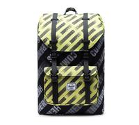 Herschel Sac à dos noir jaune pour femme et homme - Little America Mid-Volume Backpack HSC Motion Black / Highlight 127143