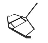 Herse d'allée à traînée de 74 Pouces, râteau de nivellement de pelouse en Acier Robuste, Compatible avec la Tondeuse de remorque ATV UTV(Color: Black)