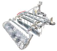 Herse de carrière équestre 180 cm - Lame niveleuse et rouleau cage - Attelage trois points pour micro-tracteurs Stattos TACR180