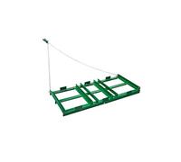 Herse Traînée 122x50cm Avec Barres Et Chaîne 183cm Résistance à La Rouille Vert