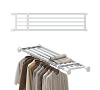 Hershii Étagère à Tension Extensible avec Barre de penderie Robuste - Cintre réglable - pour Le Bricolage, Le Garage, la Salle de Bain, la Cuisine - Rangement à Chaussures, Support de Plantes