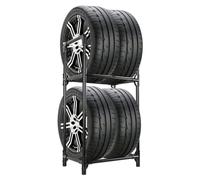 Hershii Étagère de rangement pour pneus - Pour intérieur et extérieur - Noir - 57,2 x 37,3 x 114,6 cm