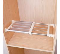 Hershii Étagère de Tension de Placard et Barre de Rangement Extensible en métal - Organisateur réglable - Séparateur de séparation pour Armoire, Placard, Cuisine, Salle de Bain
