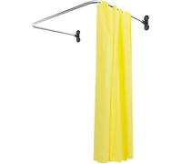 Hershii Rail de rideau de douche, rail de rideau de douche incurvé, support de rideau de douche d'angle, tiges d'angle de rideau de douche, rails de rideau suspendus à ventouse (U Shaped)