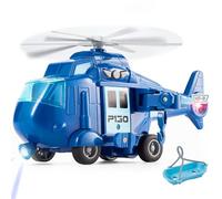 HERSITY Helicoptere Jouet Enfant avec Sons et Lumières Hélicoptère de Sauvetage avec Hélice Pivotant Friction Voiture Jouet Garçon Fille 3 4 5 Ans