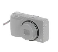 Hersmay Bague d'objectif décorative en métal pour appareil photo Ricoh GR III GRIII GR3, remplace le bouchon d'objectif Ricoh GN-1 (noir)