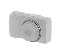 Hersmay Bague d'objectif décorative en métal pour appareil photo Ricoh GR III GRIII GR3, remplace le bouchon d'objectif Ricoh GN-1 (gris)