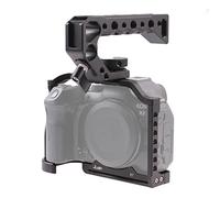 Hersmay Cage pour appareil photo avec poignée supérieure pour Canon EOS R7 Cage avec plaque de dégagement rapide pour support Arca, Cold Shoe, rail NATO et trous filetés 6,35 mm et 9,5 mm