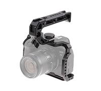 Hersmay Cage R5 R6 avec poignée supérieure en Alliage d'aluminium pour appareils Photo sans Miroir Canon EOS R5 R6, de Tournage vidéo avec Montage de 1/4 et Trou de localisation Arri de 3/8