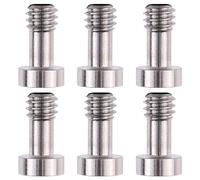 Hersmay Lot de 6 vis hexagonales longues 6,35 mm à 20 vis en acier inoxydable pour trépied d'appareil photo, monopode, plaque de base de trépied, plaque de dégagement rapide