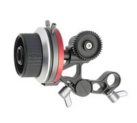 Hersmay Mini Follow Focus en métal avec butées A/B et pince pour tige 15mm avec rail NATO Gear Ring Belt DLSR Rig pour caméra cinéma DSLR/caméras sans miroir