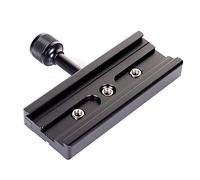 Hersmay Plaque à dégagement Rapide Compatible avec Arca Swiss 120 mm avec Adaptateur à Pince QR avec convertisseur de vis 1/4 3/8 Compatible avec rotule de trépied