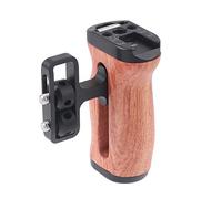 Hersmay Poignée latérale universelle en bois pour appareil photo avec support de griffe de 0,6 cm et 3/8" Trou de vis
